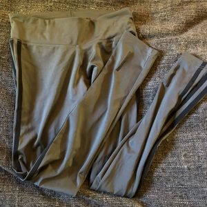 Adidas grey striped leggings